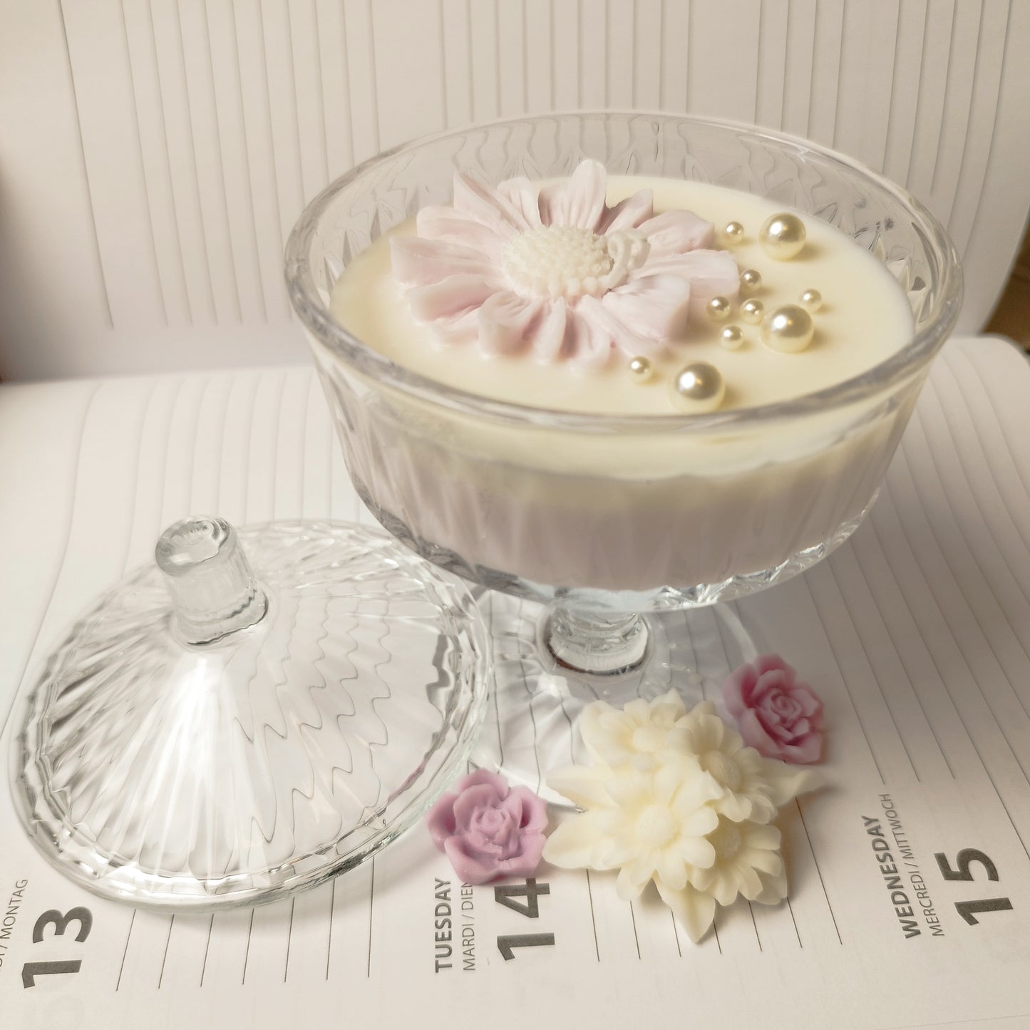 Romantische Handgemaakte Kaarsen paars