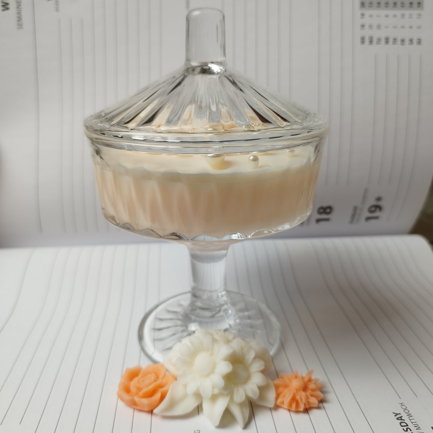 Romantische Handgemaakte Kaarsen oranje