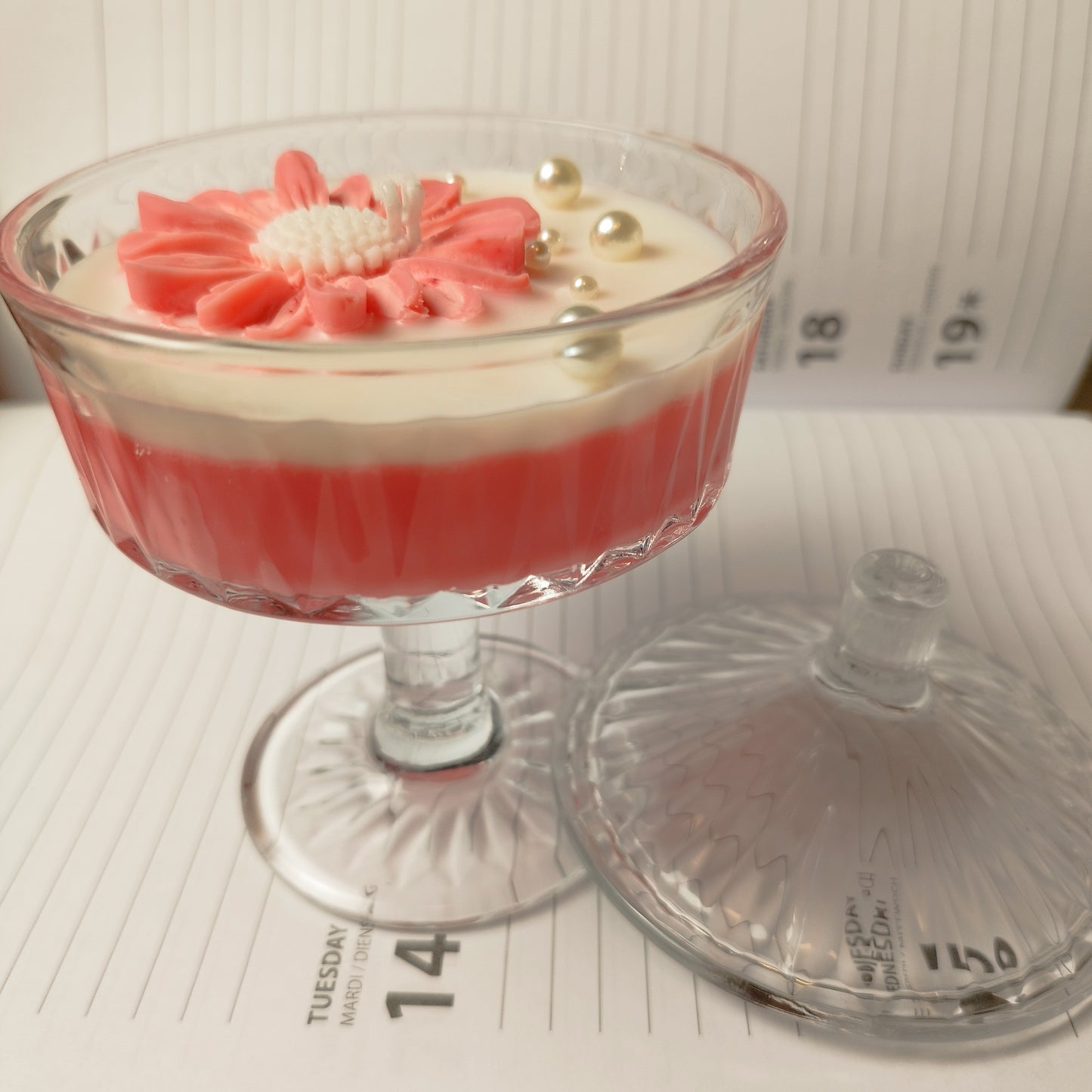 Romantische Handgemaakte Kaarsen roze w