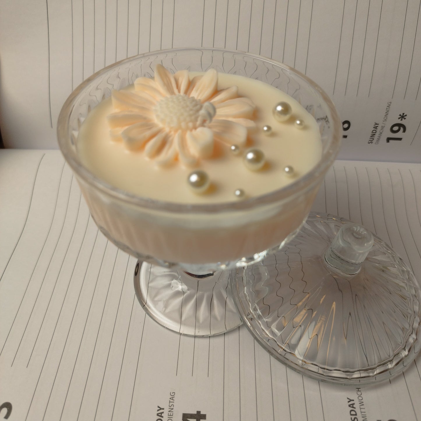 Romantische Handgemaakte Kaarsen oranje