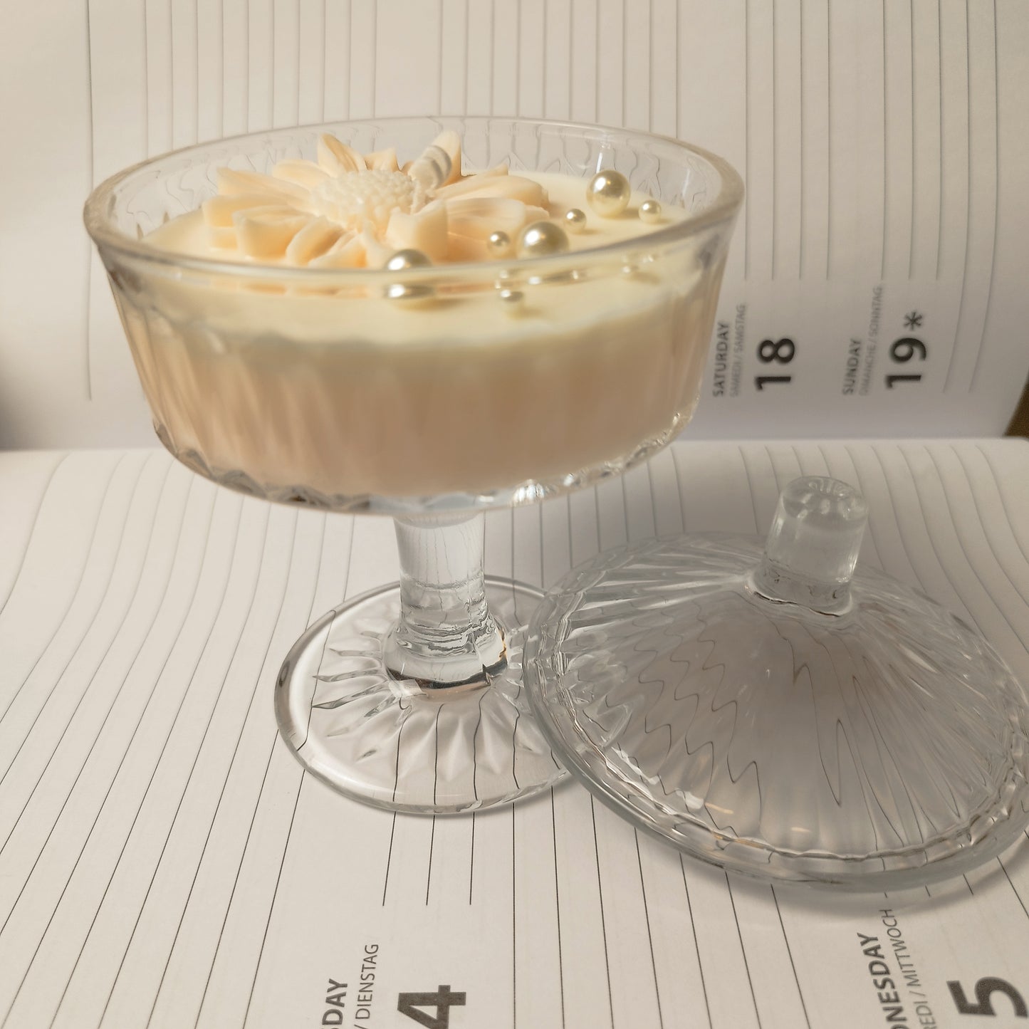 Romantische Handgemaakte Kaarsen oranje